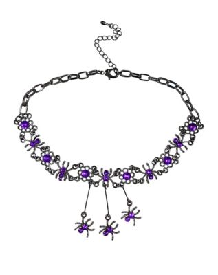 Spider Dangle Choker Necklace - Spirithalloween.com