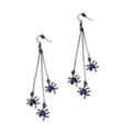 Purple Spider Dangle Earrings at Spirit Halloween