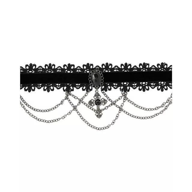 Vampire Cross Lace Choker Necklace at Spirit Halloween