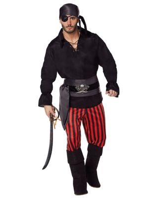 Men's Plus Size Privateer Pirate Fancy Dress Costume | Adult | Mens | Red | 3x | Fun Costumes