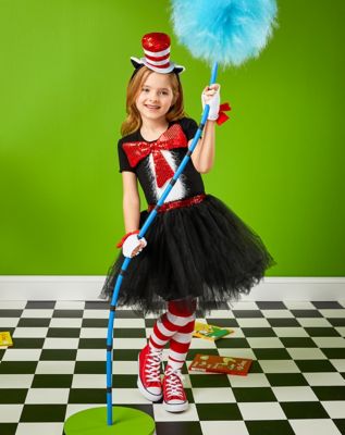 Kids Cat in the Hat Dress Costume - Dr. Seuss - Spirithalloween.com