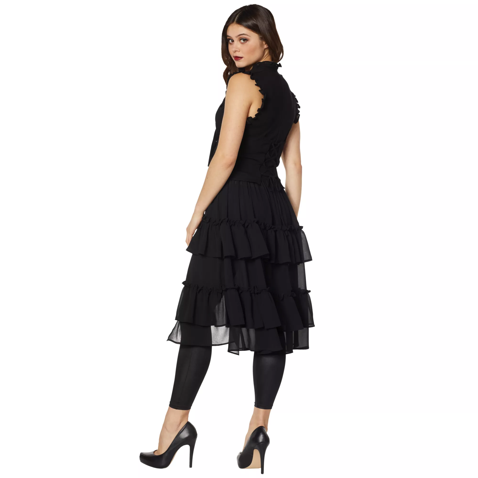 Black Ruffled Vest at Spirit Halloween