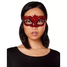 Red Rhinestone Eye Half Mask at Spirit Halloween