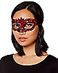 Red Rhinestone Eye Half Mask