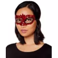 Red Rhinestone Eye Half Mask at Spirit Halloween