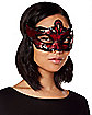 Red and Black Lace Sequin Eye Half Mask