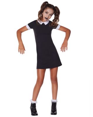 Black dress with hot sale white collar kids