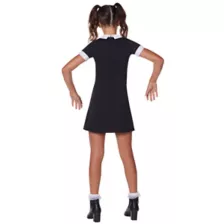 Kids Black and White Peter Pan Collar Dress at Spirit Halloween