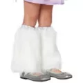 Kids Faux Fur White Unicorn Leg Warmers at Spencer's