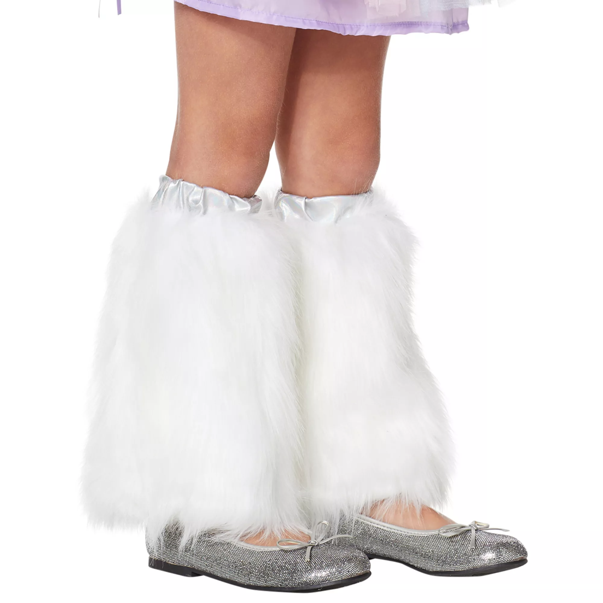 Kids Faux Fur White Unicorn Leg Warmers at Spencer's
