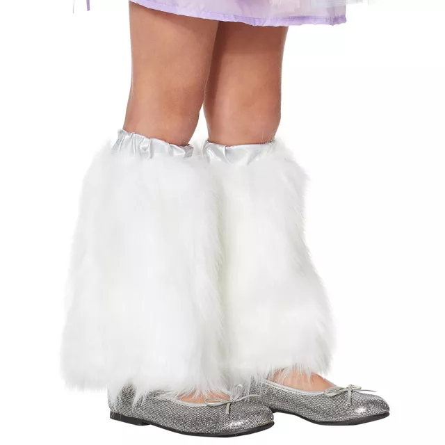 Kids Faux Fur White Unicorn Leg Warmers at Spencer's