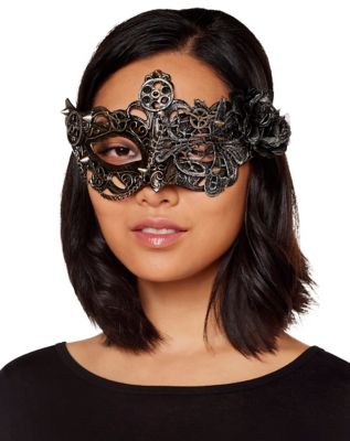 01411867 - Silver Steampunk Eye Half Mask