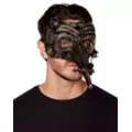 Silver Steampunk Plague Doctor Half Mask at Spirit Halloween