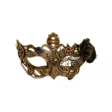 Gold Rose Steampunk Eye Half Mask at Spirit Halloween
