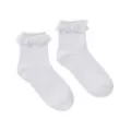 White Lace Top Ankle Socks at Spencer's