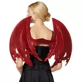 Red Glitter Devil Wings at Spirit Halloween