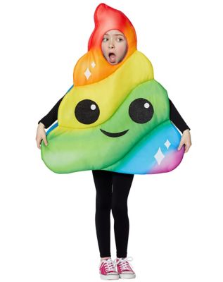 Kids Rainbow Poop Emoji Costume - Spirithalloween.com