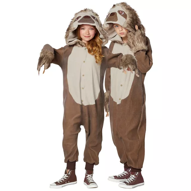 Kids Faux Fur Sloth Jumpsuit at Spencer's