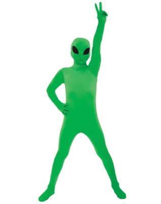 Green Skin Suit Adults Costume  Adults Green Morphsuit Costume