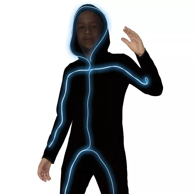Kids Light-Up EL Wire Stick Figure Costume at Spirit Halloween