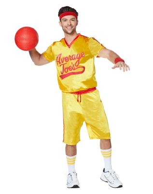 Crazy Dodgeball Average Joe's Adult Yellow Jersey Costume Set A