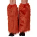 Orange Faux Fur Legwarmers at Spencer's