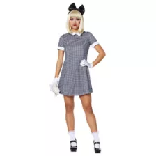Adult Doll Plaid Collared Dress at Spirit Halloween