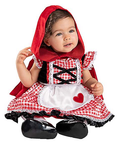 Yruiz Baby Girls' Little Red Riding Hood Costume 3PCS Halloween Skirt Set with Cloak