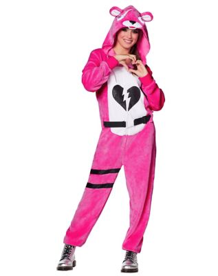 adult plush cuddle team leader costume fortnite - pink bunny costume fortnite