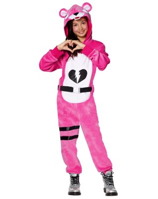 kids plush cuddle team leader costume fortnite - fortnite pajamas skin