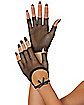 Black Bow Fishnet Gloves