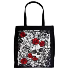 Skull and Roses Tote Bag at Spirit Halloween