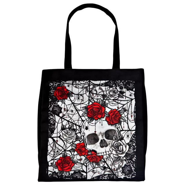 Skull and Roses Tote Bag - Spirithalloween.com