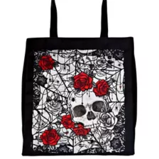 Skull and Roses Tote Bag at Spirit Halloween