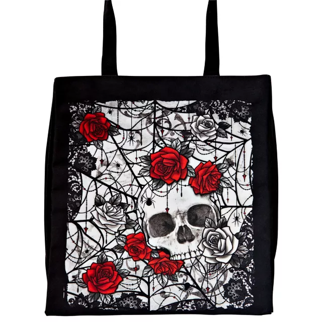 Skull and Roses Tote Bag at Spirit Halloween