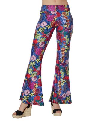 Adult Flower Bell Bottom Pants 