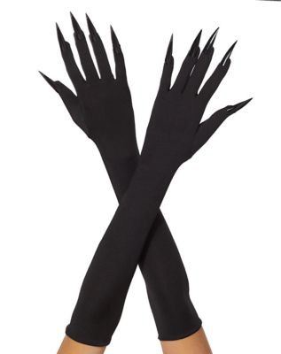 black halloween gloves