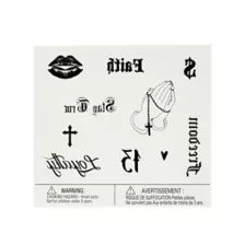 Faith Temporary Face Tattoos at Spirit Halloween