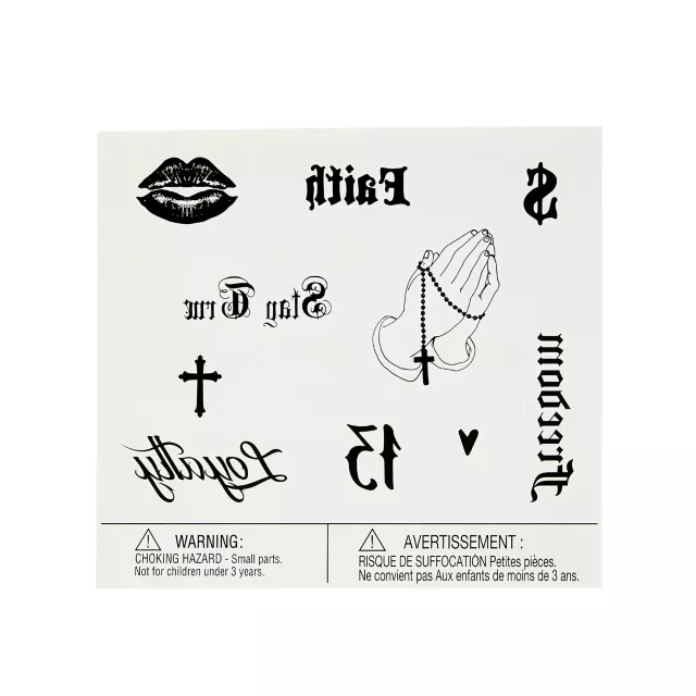 Faith Temporary Face Tattoos at Spirit Halloween