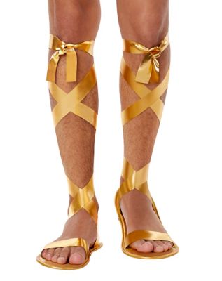 Mens Gold Toga Strappy Sandals 