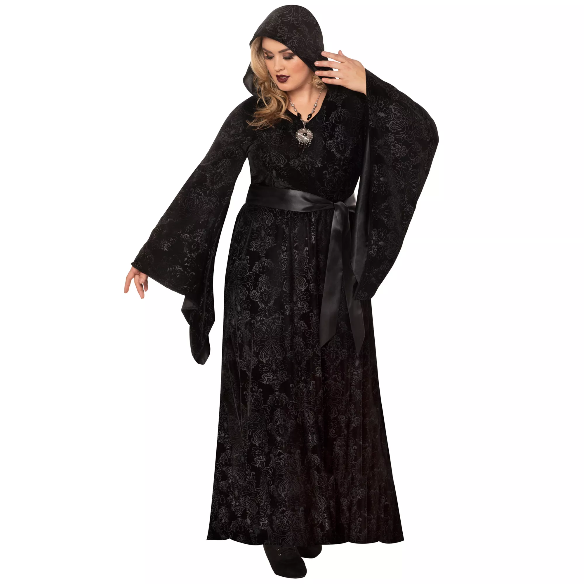 Velvet Hooded Plus Size Robe at Spirit Halloween