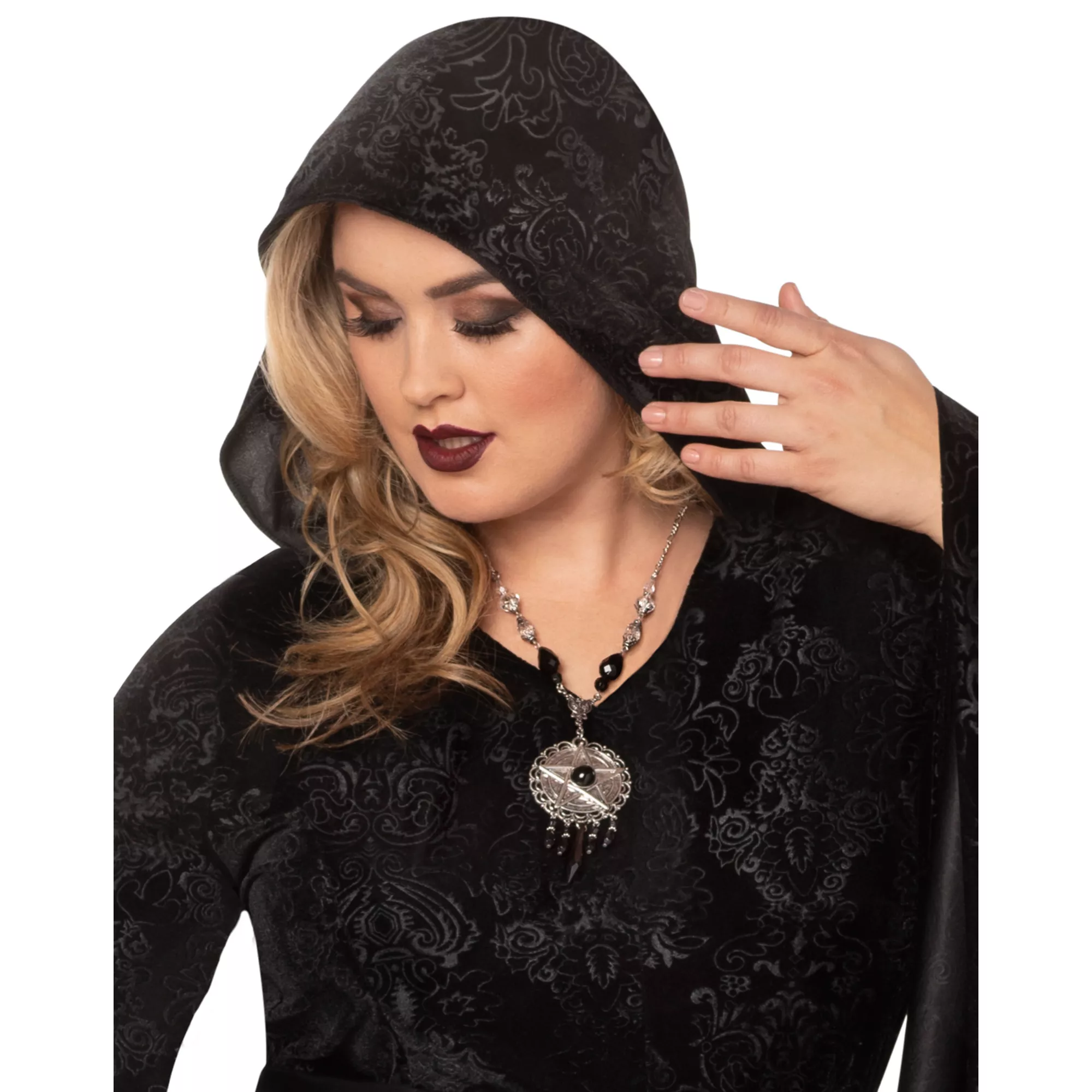 Velvet Hooded Plus Size Robe at Spirit Halloween