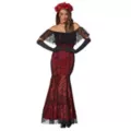 Adult La Catrina Day of the Dead Trumpet Dress Costume at Spencer's