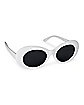 '60s White Sunglasses