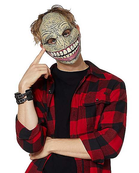 viel Groot woestenij Smiley Half Mask - Spirithalloween.com