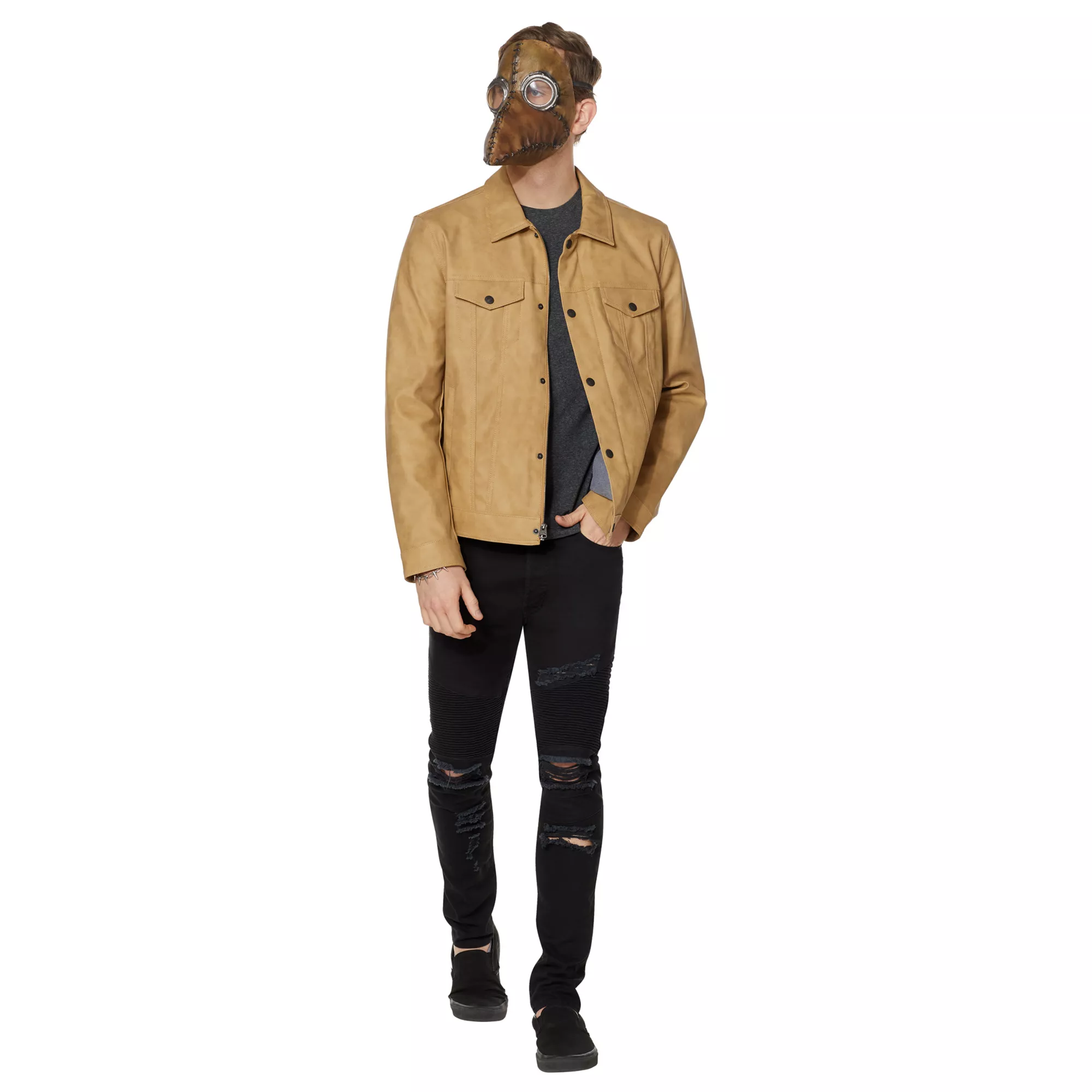 Brown Plague Doctor Half Mask at Spencer's