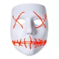 White and Red EL Wire Half Mask at Spencer's