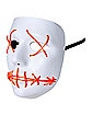 White and Red EL Wire Half Mask