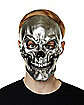 Silver Metallic Skull Half Mask