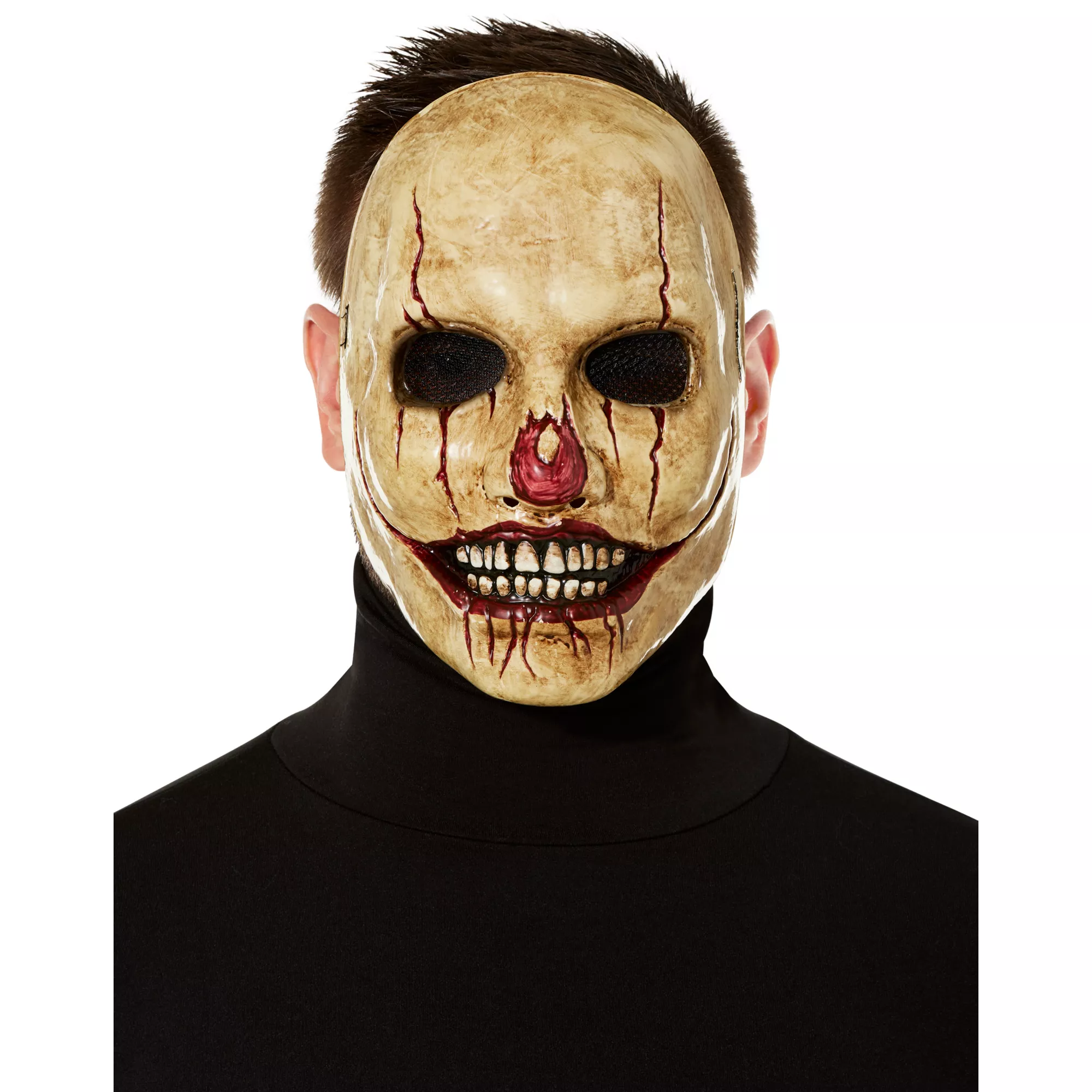 Broken Clown Half Mask at Spencer's
